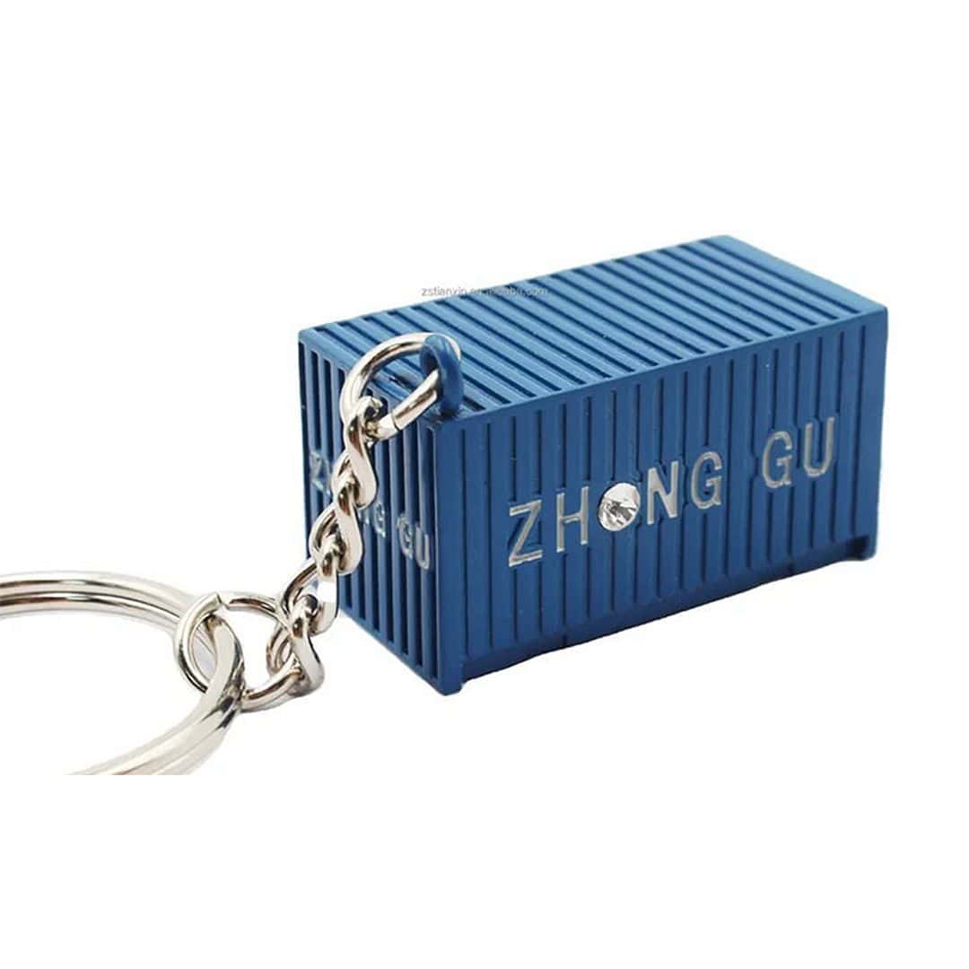 custom container keychain metal shipping container keyring
