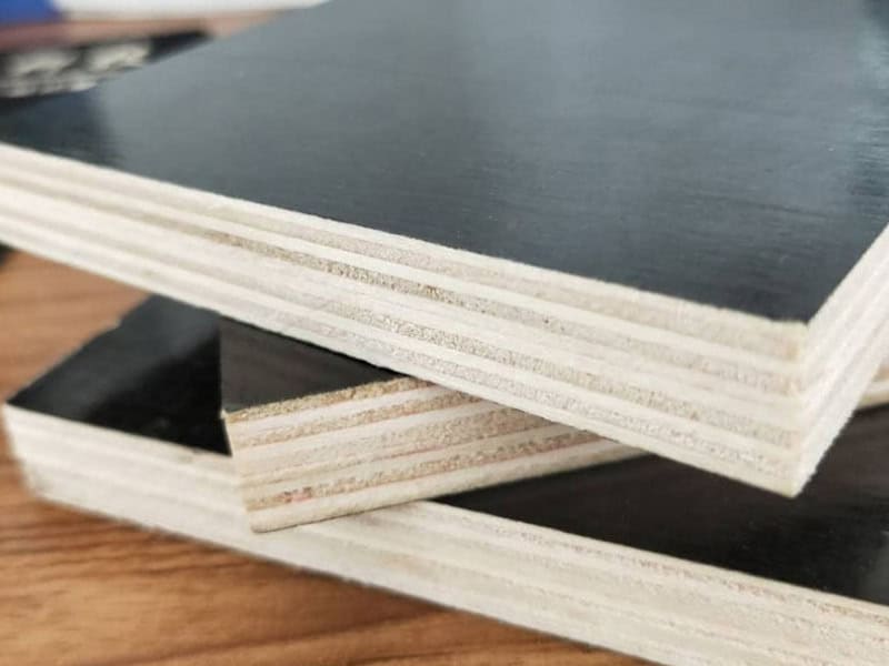 High-quality plywood cabinet doors with black matte finish for stylish kitchens.