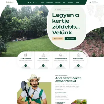 Zöld kert, kertészmester, kertészet szolgáltatások.