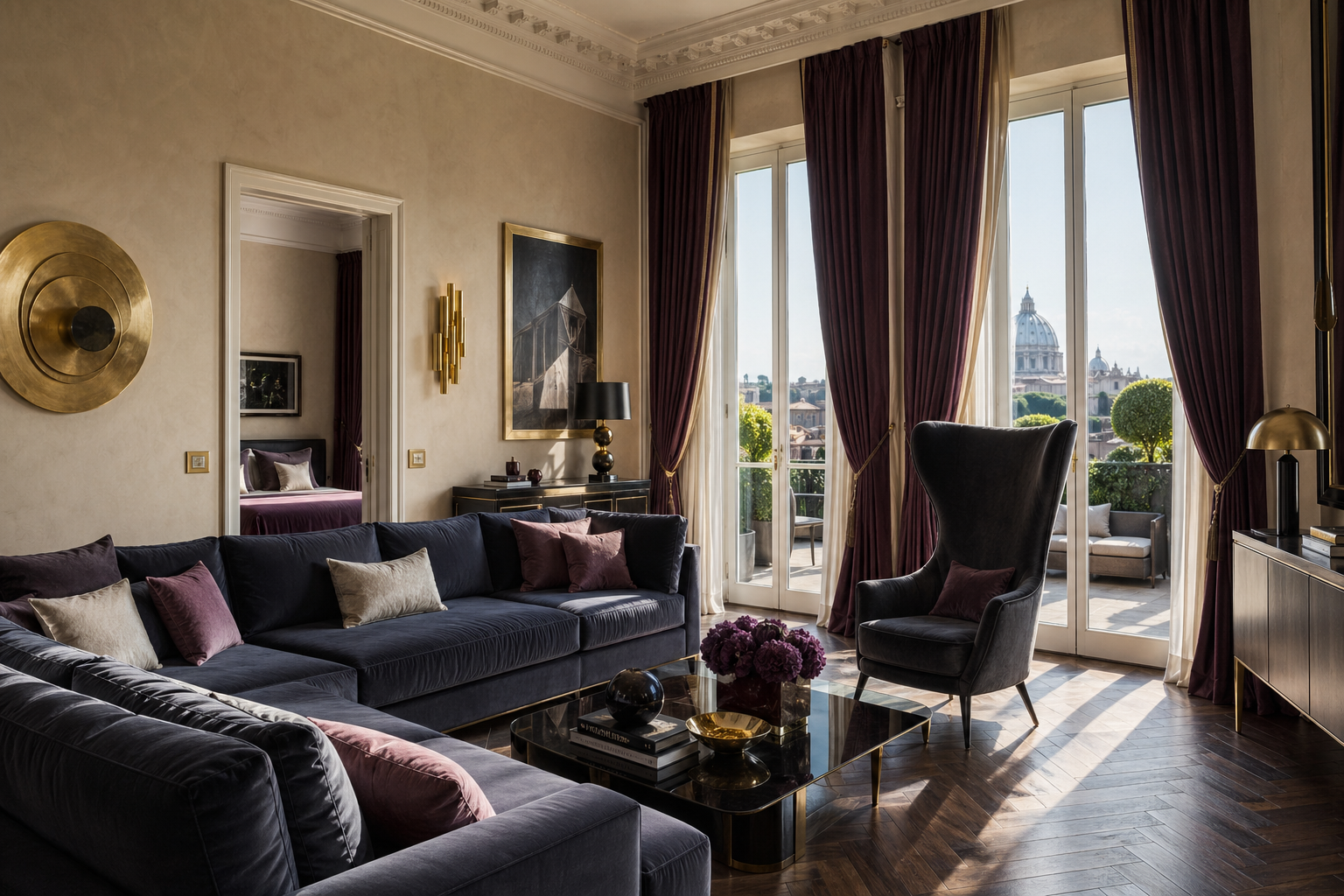 Elegant premium hotel suite interior