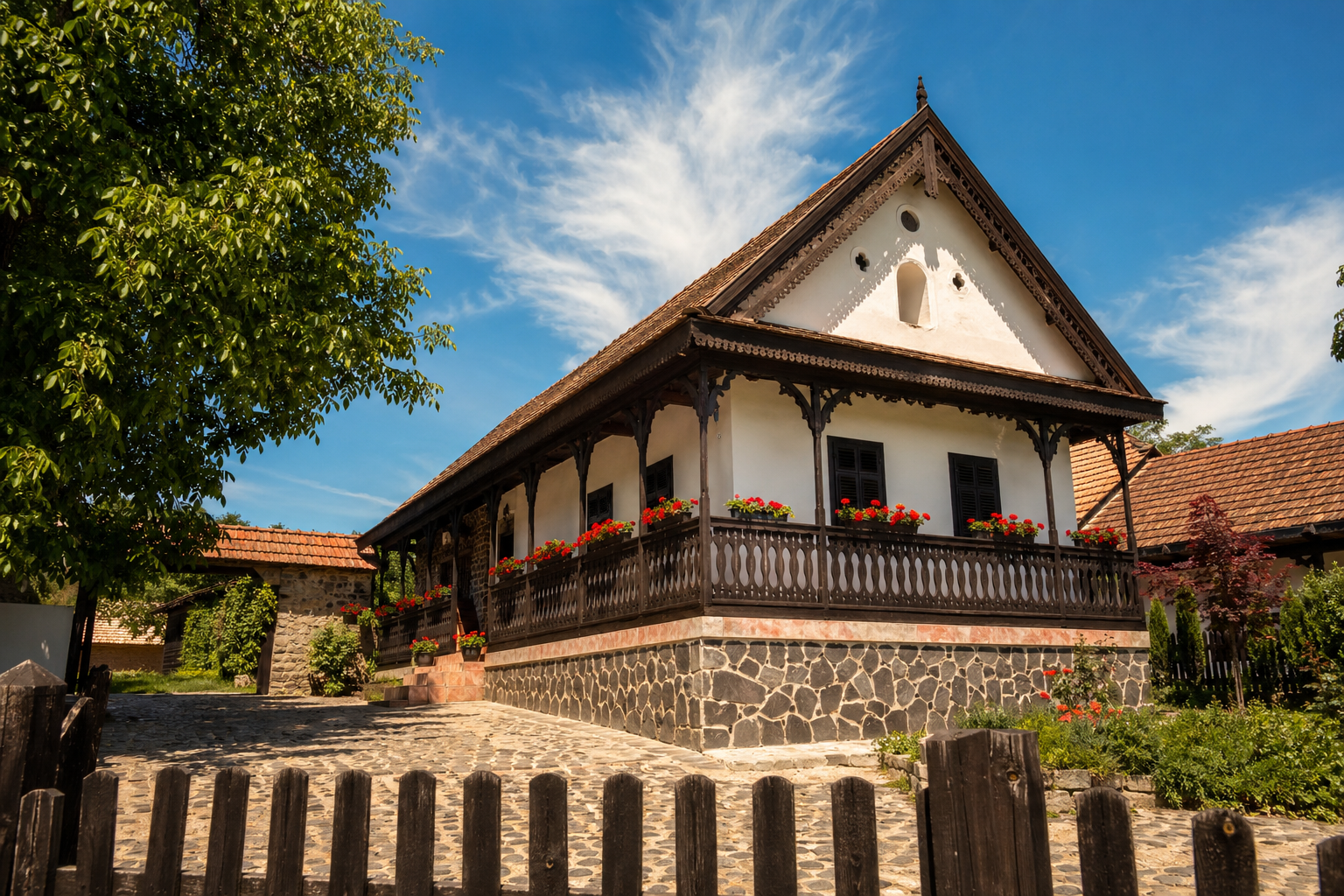 Hollókő historic village view