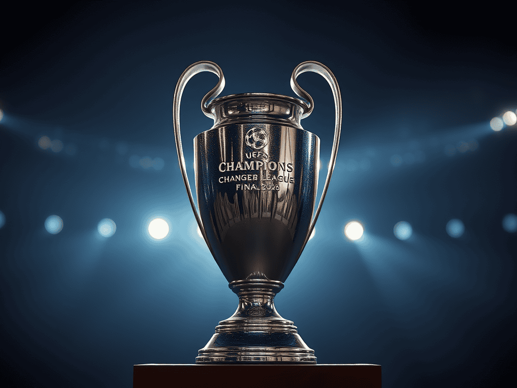 UEFA Champions League trophy displayed for 2026 final in Budapest