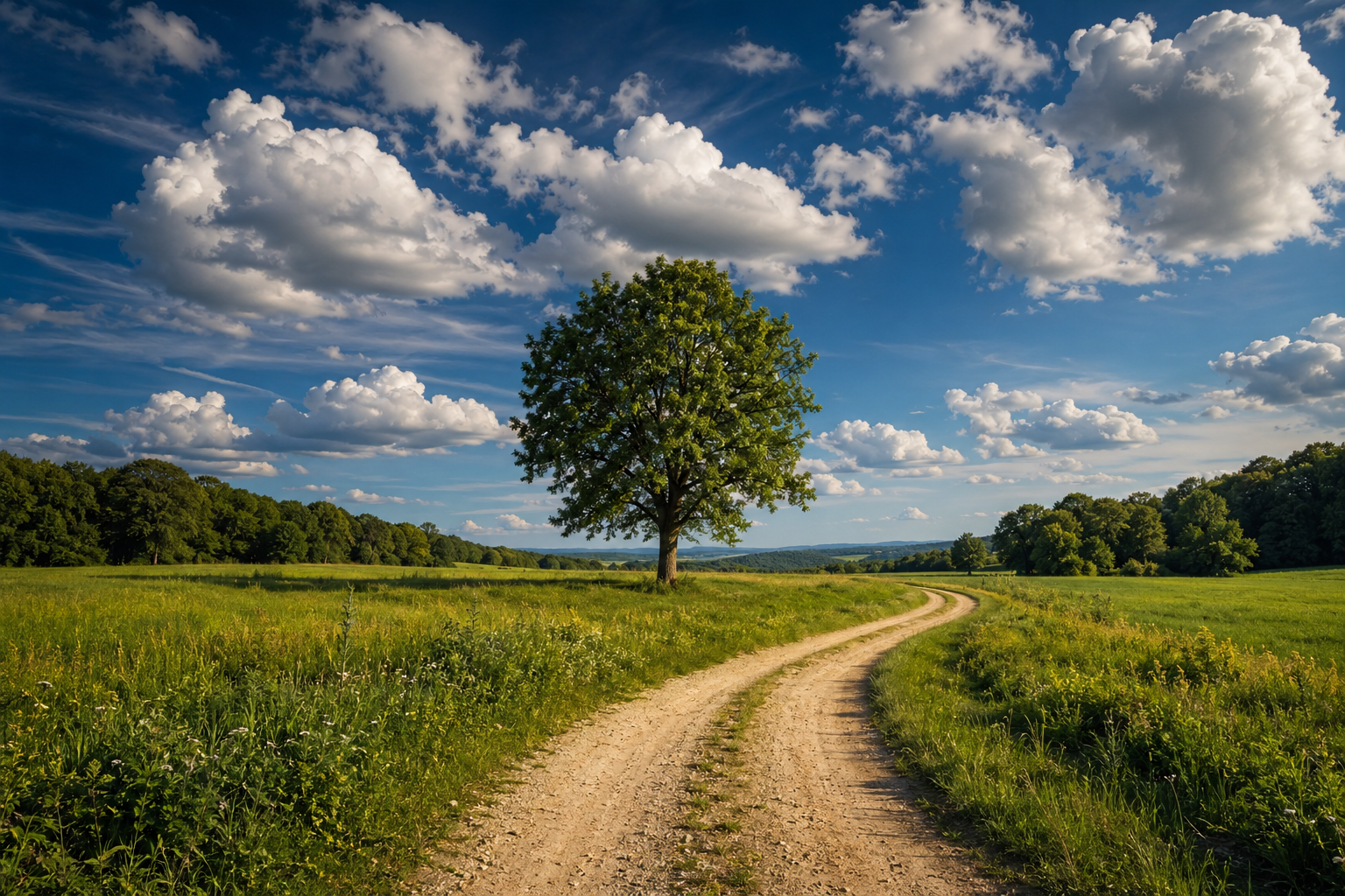 National Blue Trail scenic hiking path through Hungarian countryside