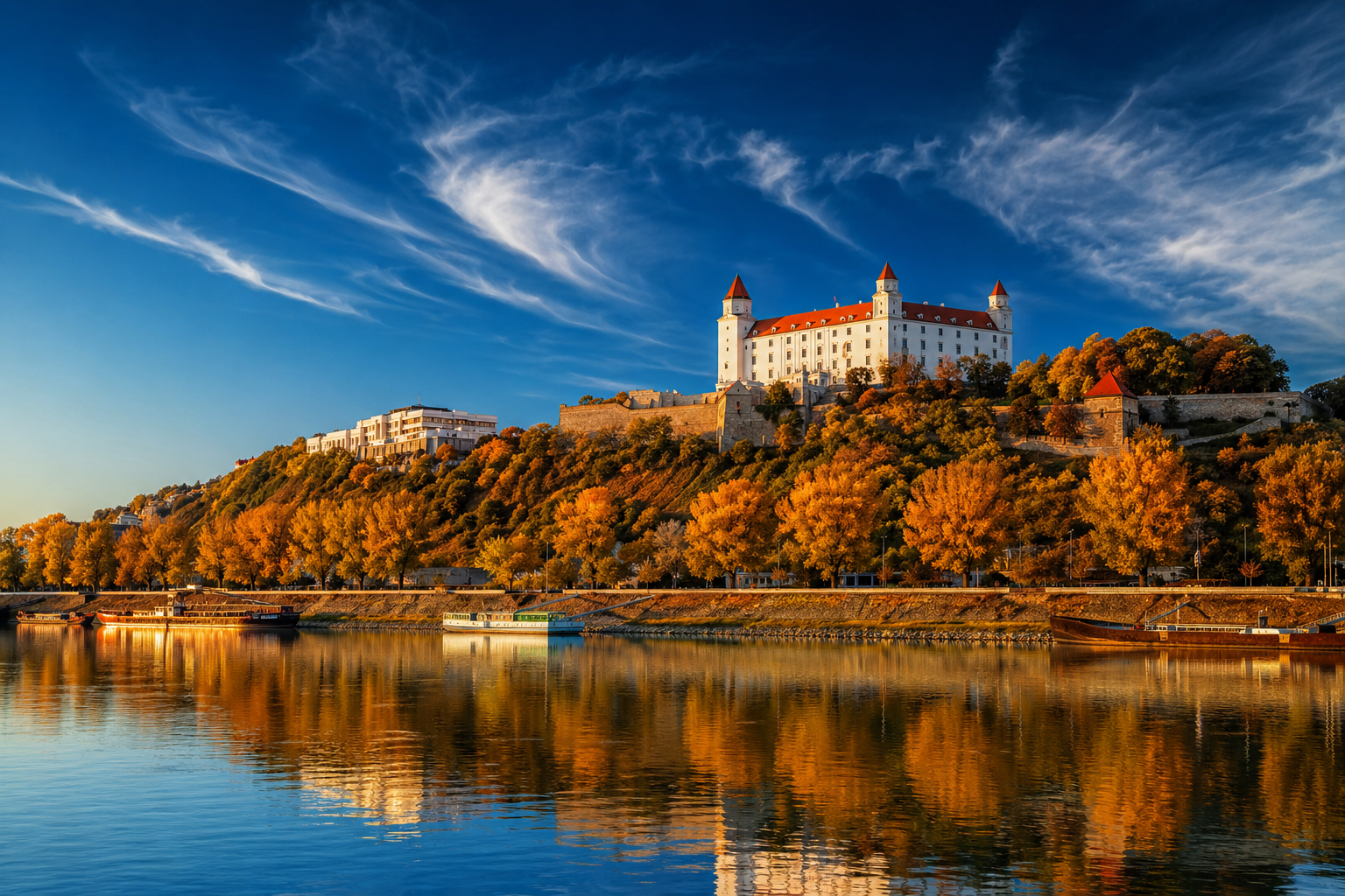 Bratislava Castle above the Danube — the horizon of a chauffeur-led visit
