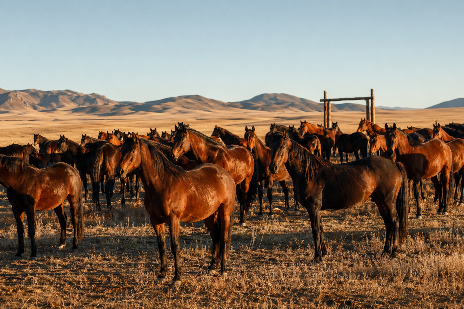 Traditional horse show in Hortobágy with csikós horsemen