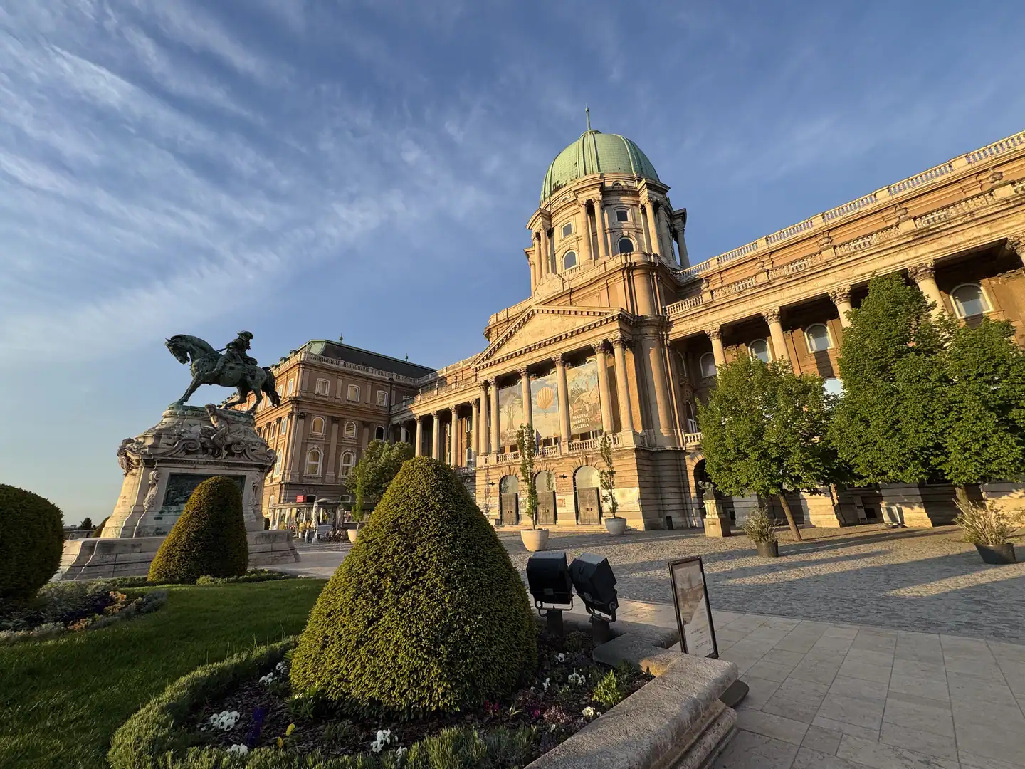 Buda Castle in warm late-afternoon light in Budapest