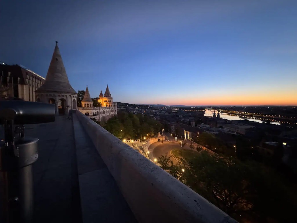 Budapest Castle District and the Danube at blue hour