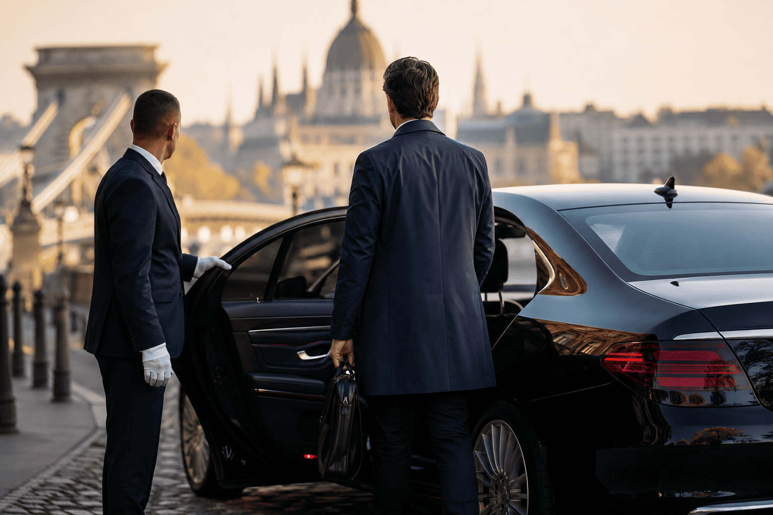 Executive door-to-door service in Budapest, ready for the cross-border route to Bratislava