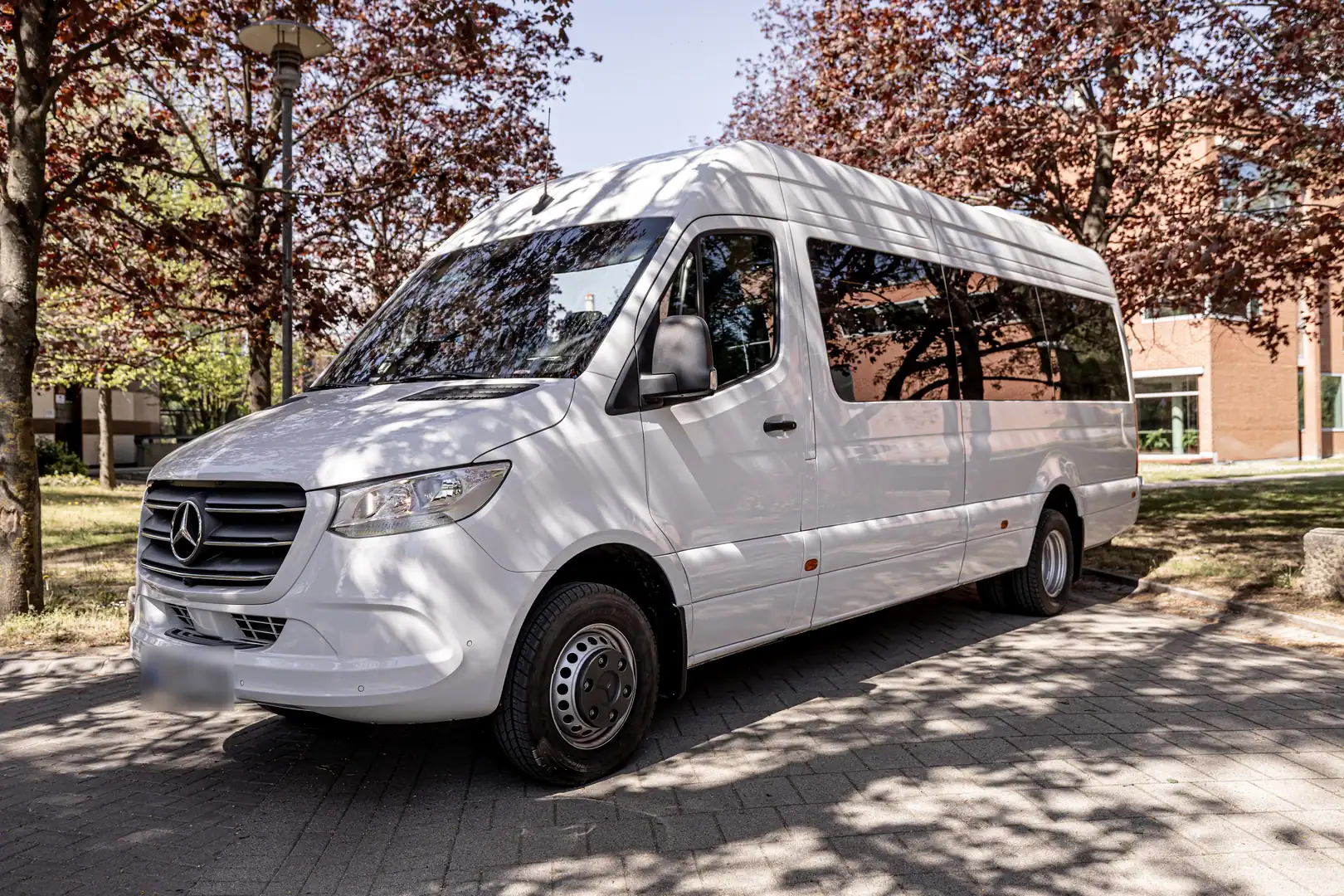 The long-wheelbase Sprinter in side profile