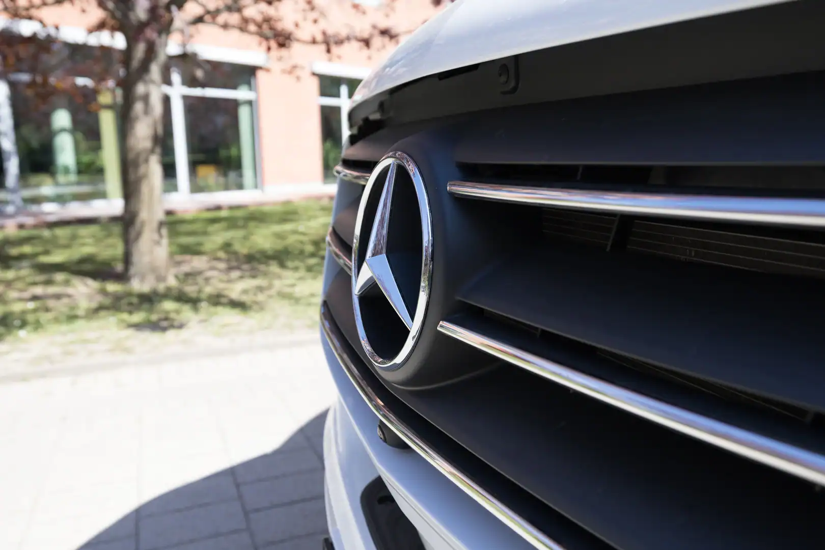 The Mercedes-Benz grille and three-pointed star