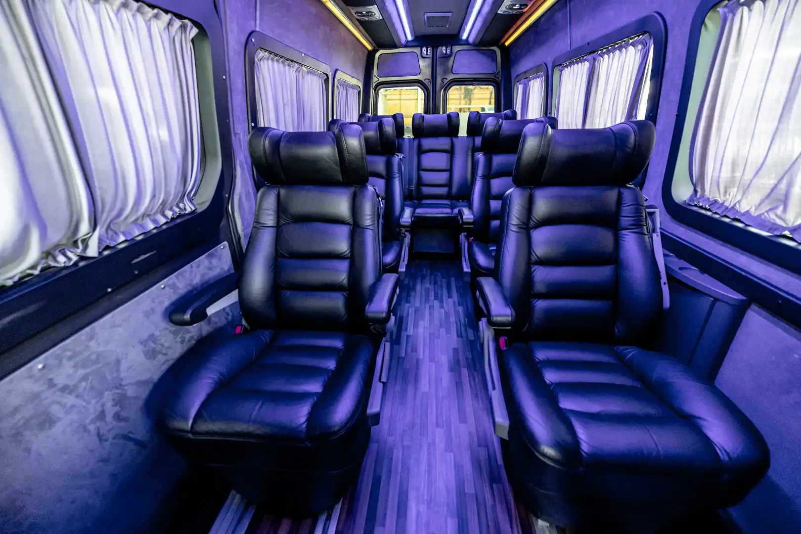 Mercedes VIP Sprinter — full cabin view with premium finishes