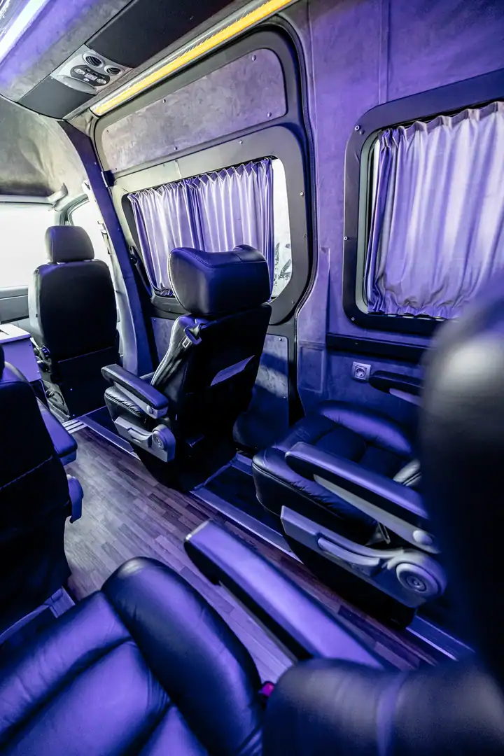 Mercedes VIP Sprinter — individual headrest and comfort detail