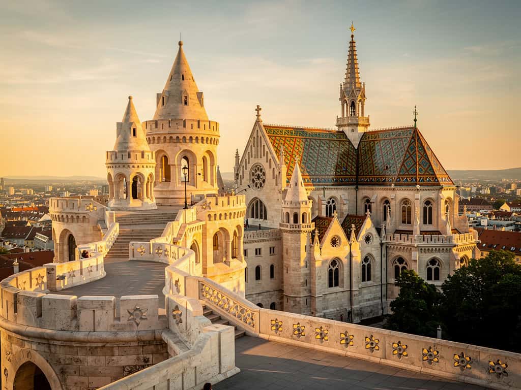 Fisherman’s Bastion and Matthias Church in the Castle District