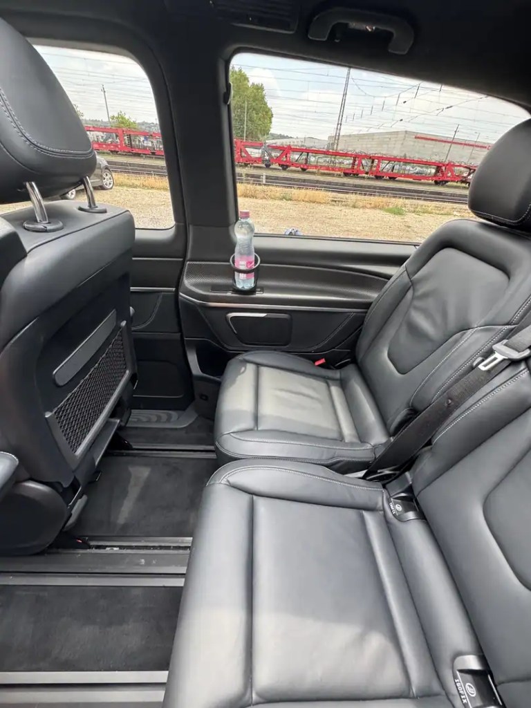 Passenger seats and rear cabin of a VanBudapest Mercedes-Benz V-Class