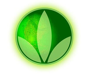 Herbalife weight loss supplement with green leaf imagery for healthy fat reduction.