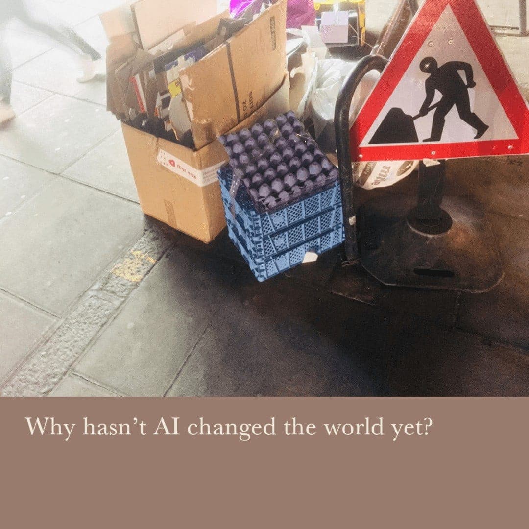 Why hasn't AI changed the world yet? - tea towel - Image 4
