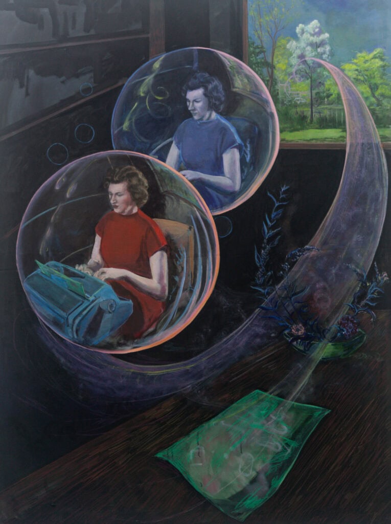 Anna Sebastian, How should I be? Give me a fantasy, 2024, oil on canvas, 150x200cm