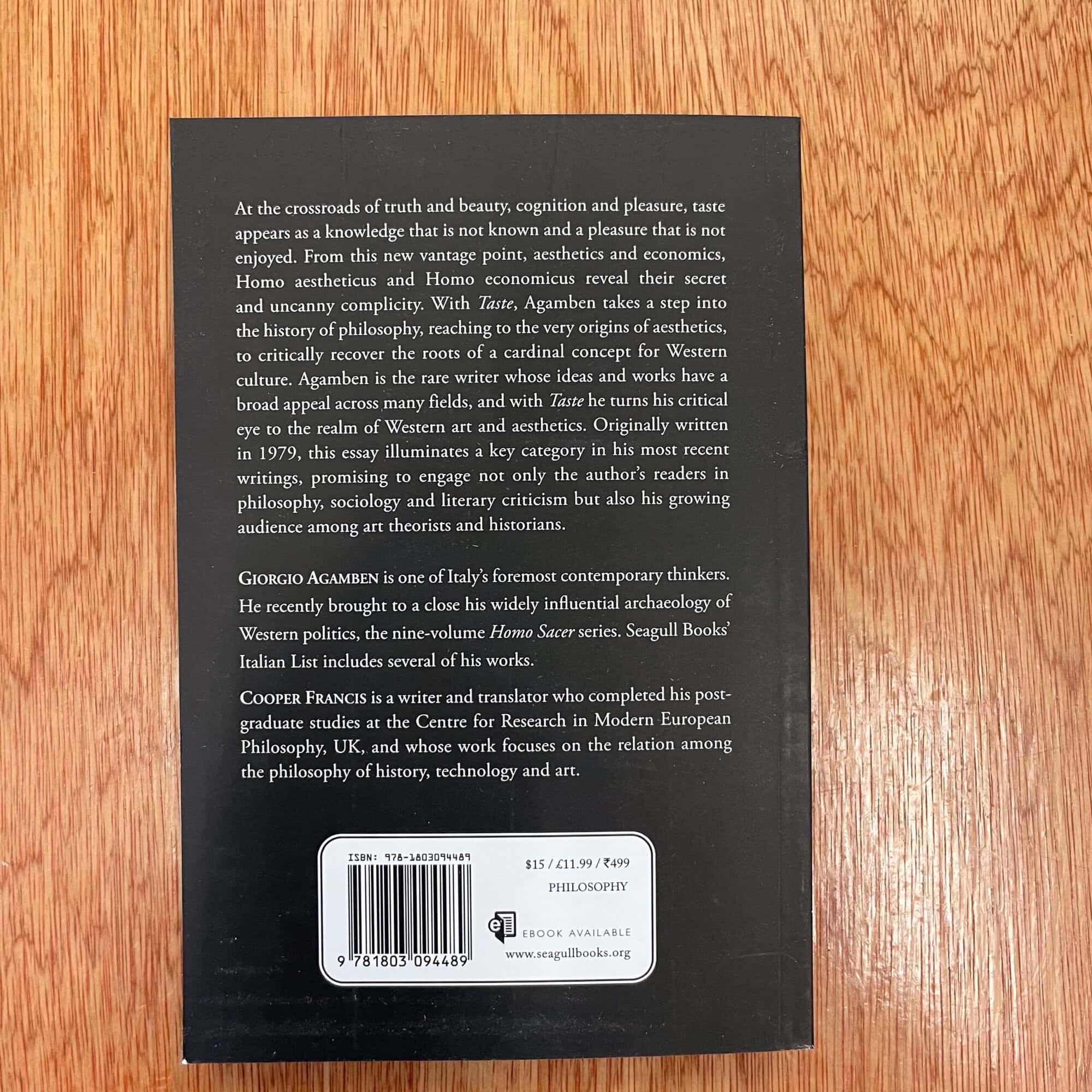 Taste by Giorgio Agamben - Image 2