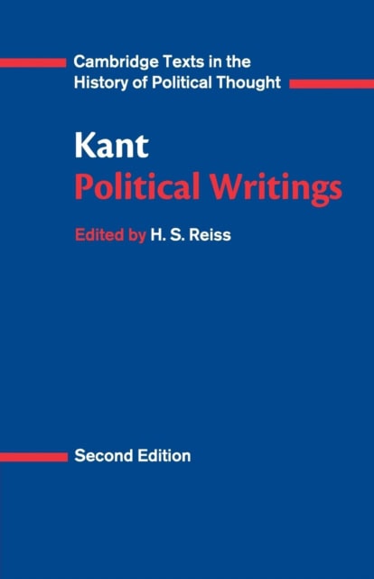 Cover of Kant: Political Writings, part of Cambridge Texts in the History of Political Thought series.