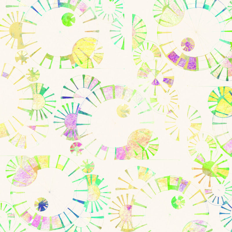 Yellow Floral Wallpaper with Orange Accents