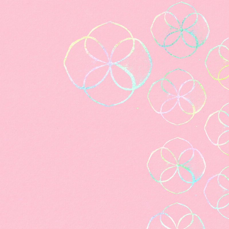 Pink Floral Wallpaper with Yellow Accents