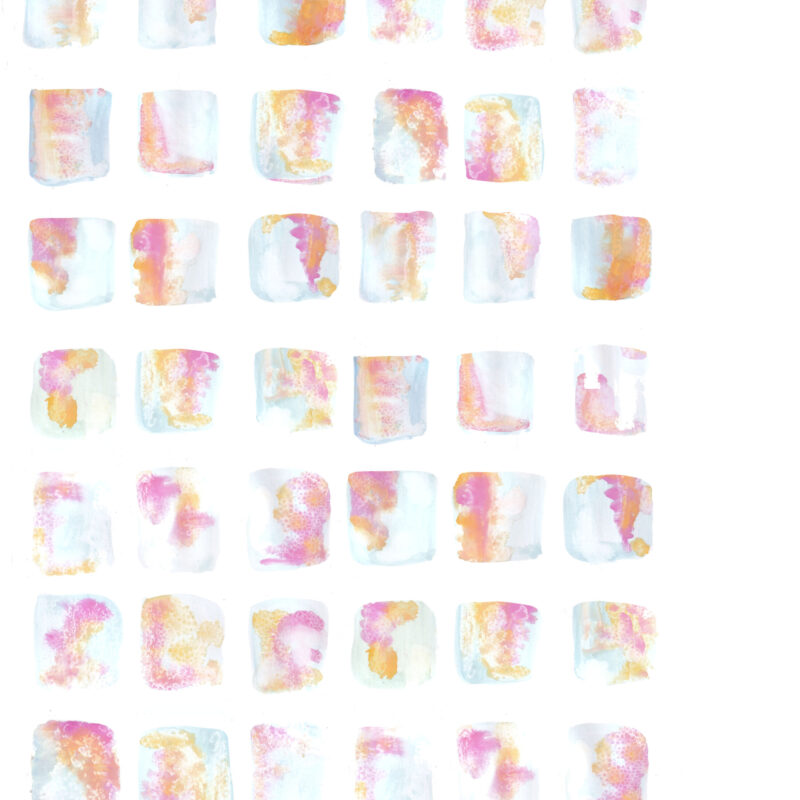 Pink Contemporary Wallpaper with Orange Accents O'blong