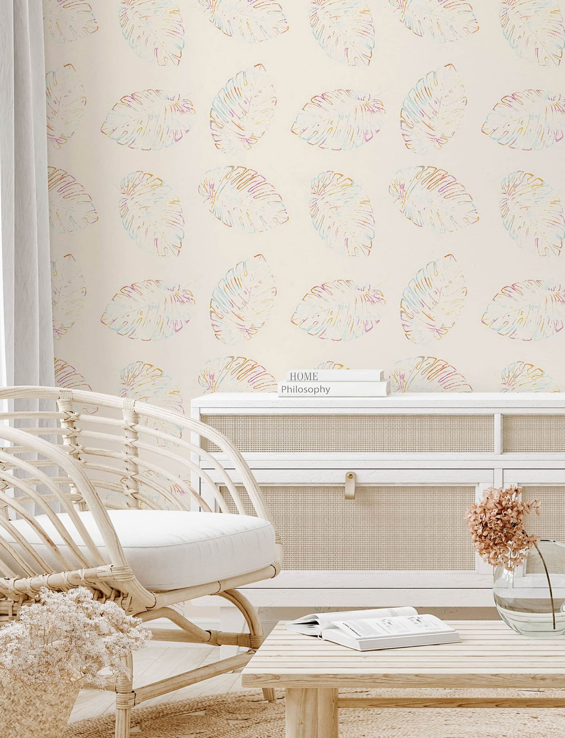 Leaf Motif Wallpaper - Image 3
