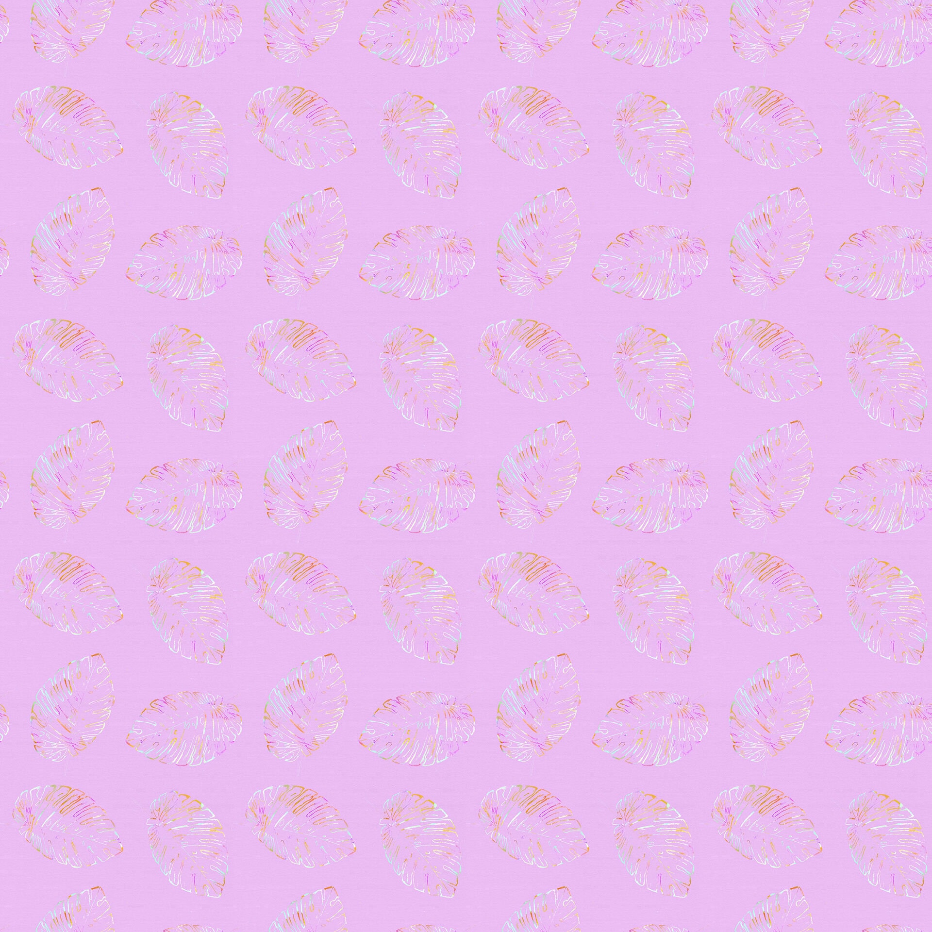 Pink Floral Wallpaper with Orange Accents