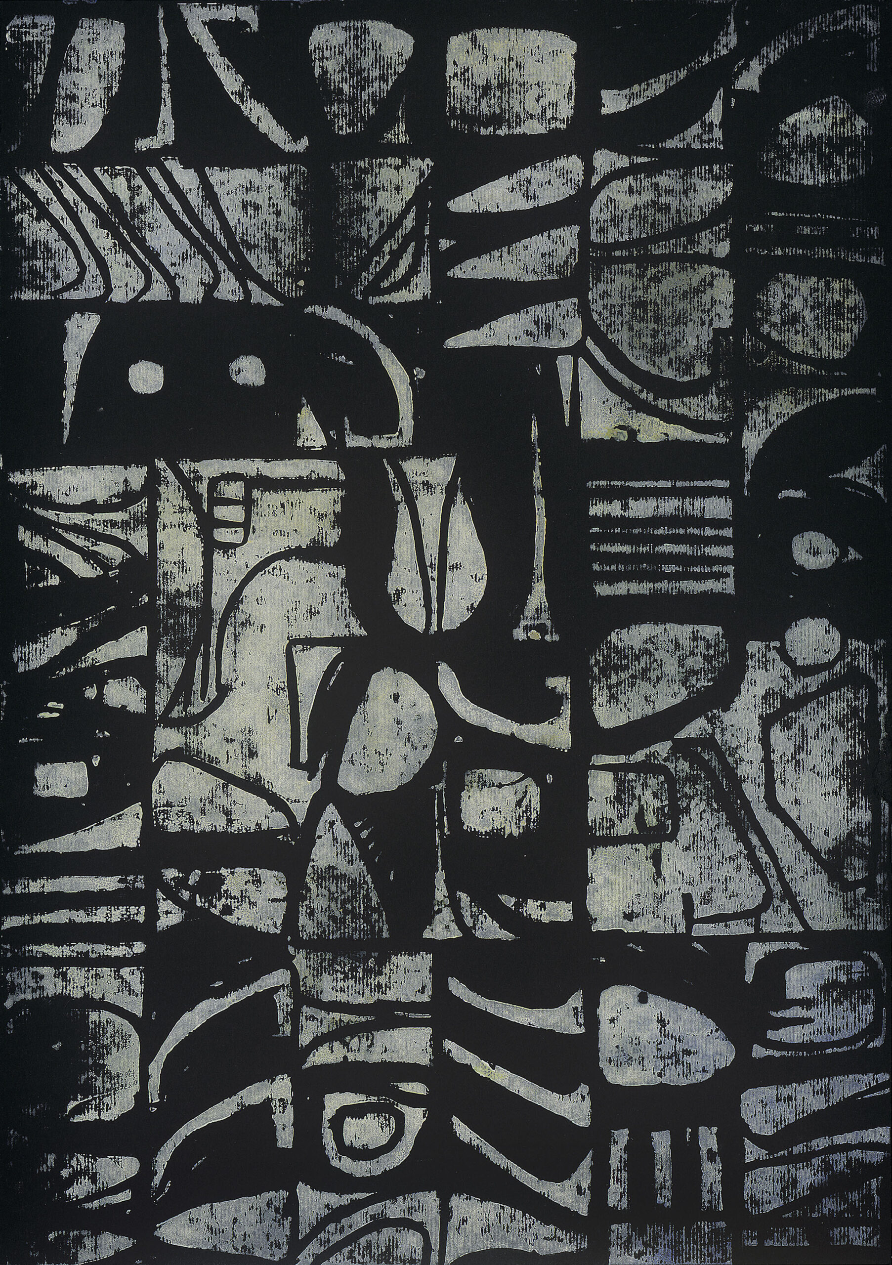 Black Midcentury Art Print