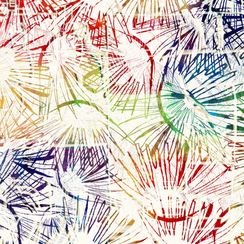 Modern Funky Wallpaper with Palm Motif