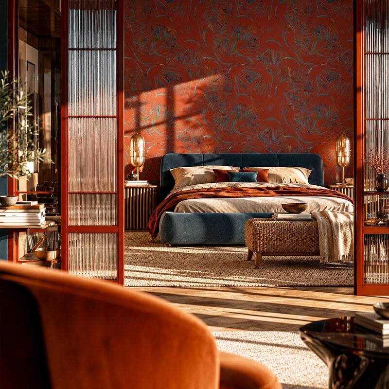 Art Deco wallpaper for a bedroom