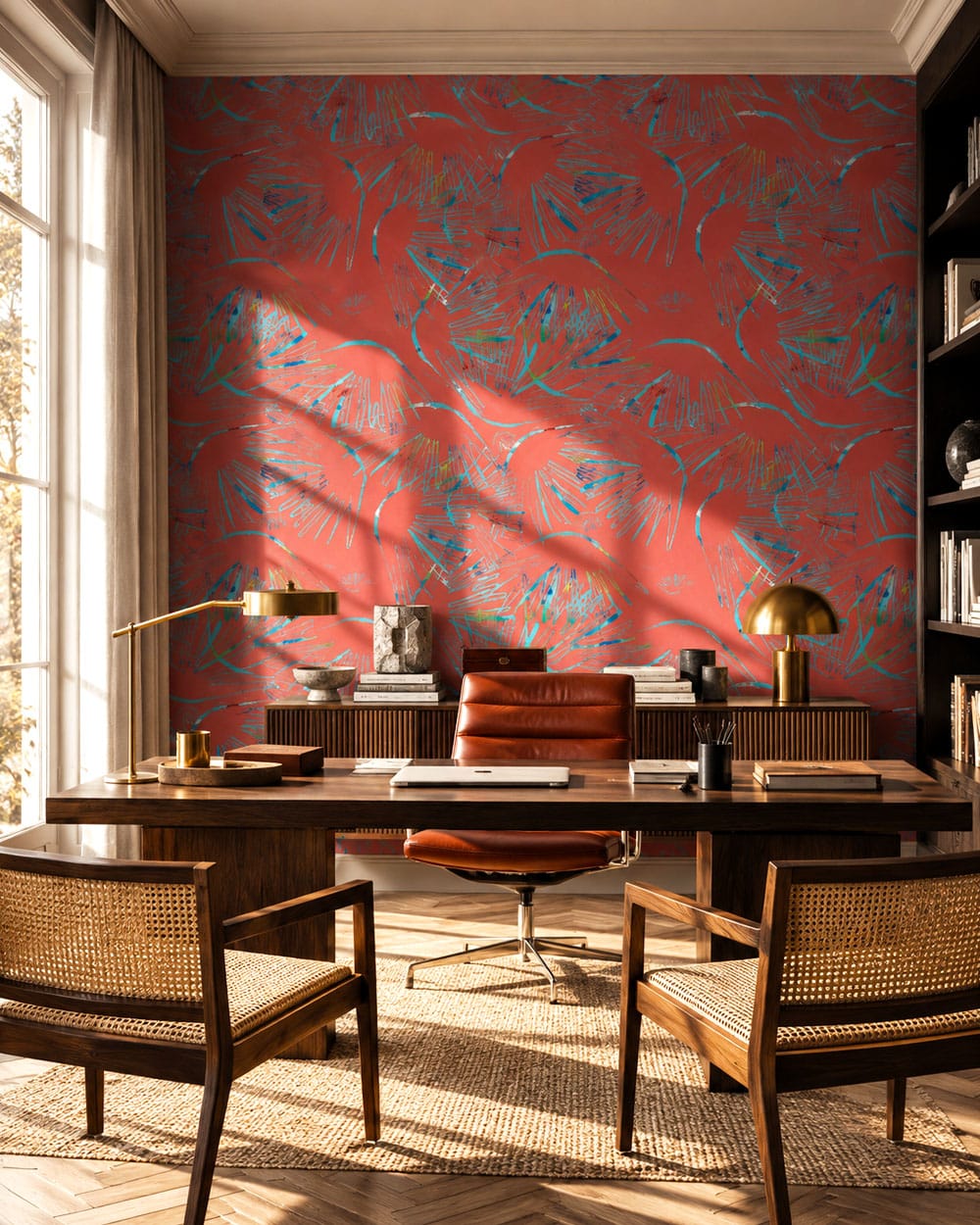 Wallpaper for a home office