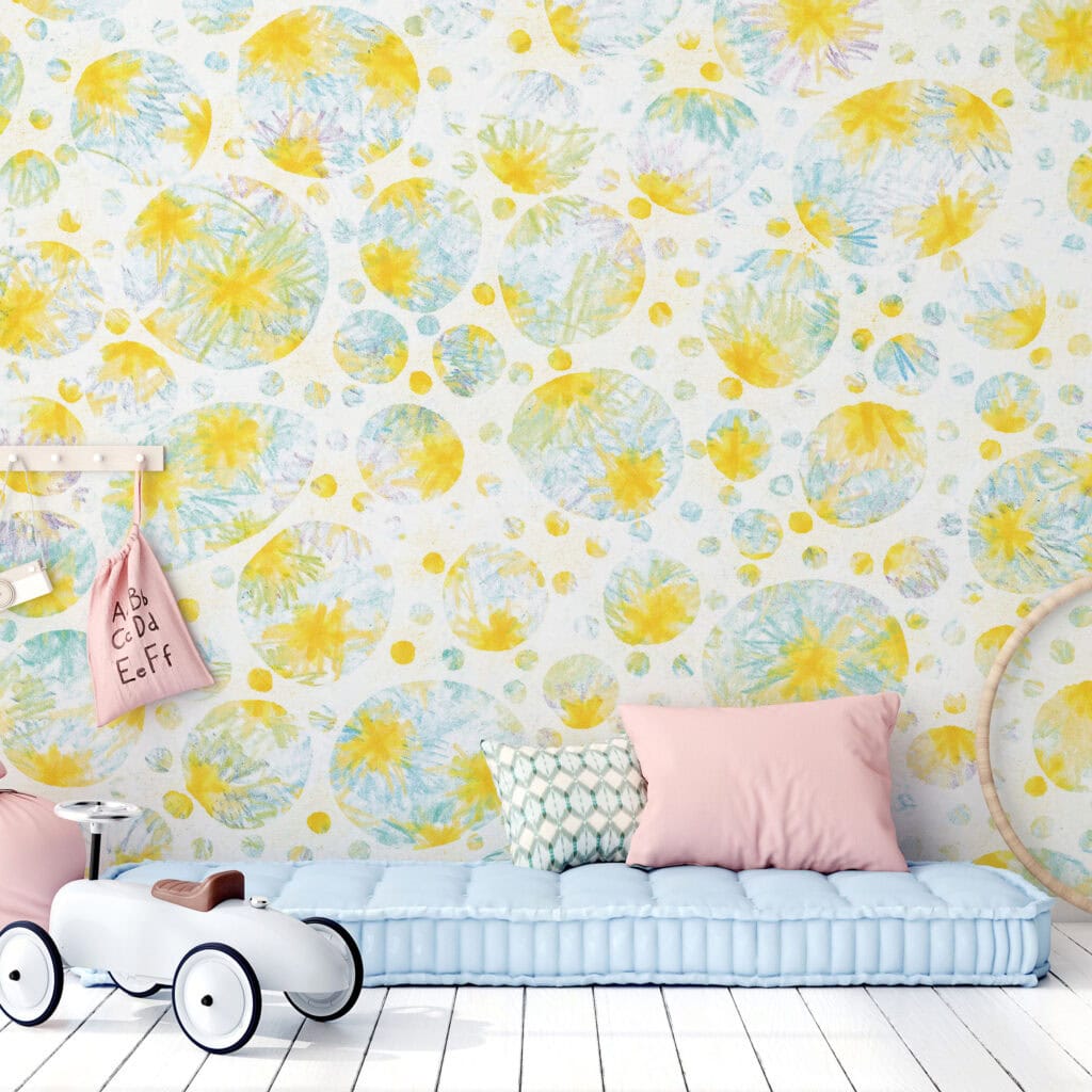 yellow wallpaper for kids room