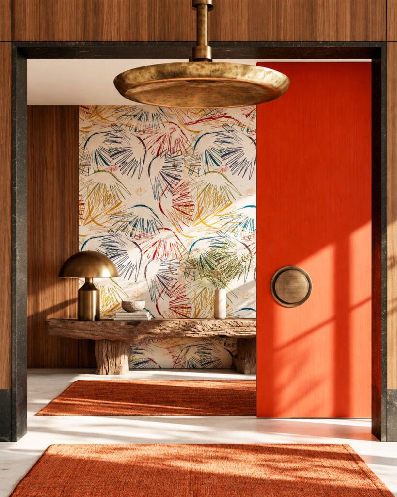 Palm Wallpaper for entryway