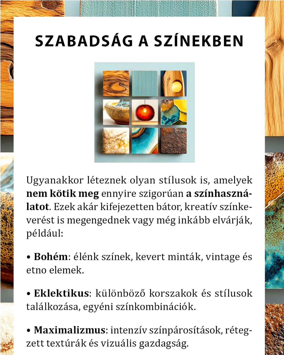 Szabadság a színekben – könyvoldal a bohém, az eklektikus és a maximalista stílusról