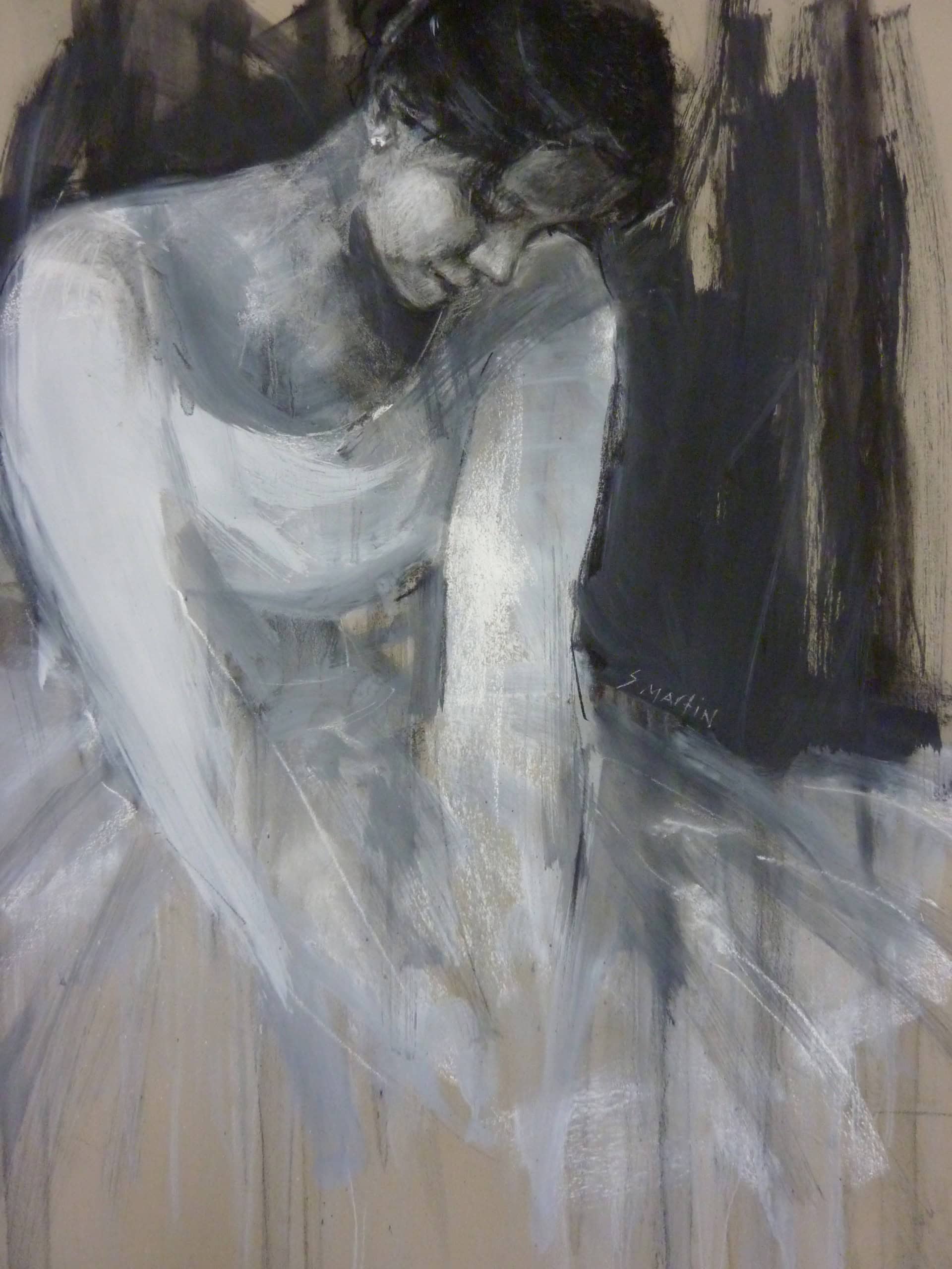 Sharon Martin's pastel painting titled 'The Ballerina'