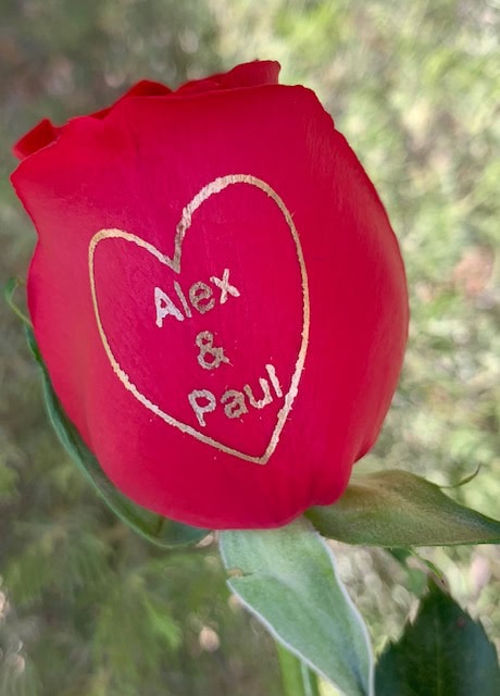 "Custom Message" on Roses - Image 2
