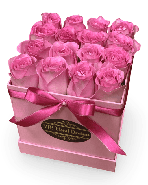 Pink Roses in a Hat Box