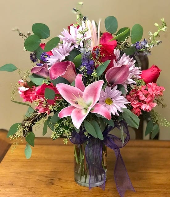 las vegas flower shop, lilies flowers , roses and calla, floral bouquet