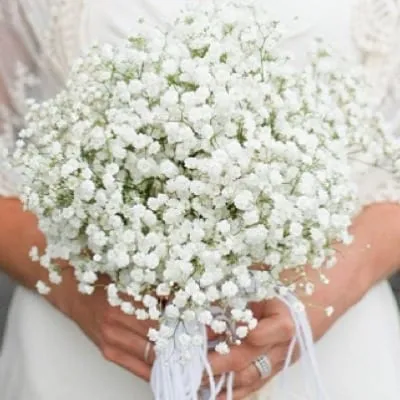 baby's breath bridal bouquet