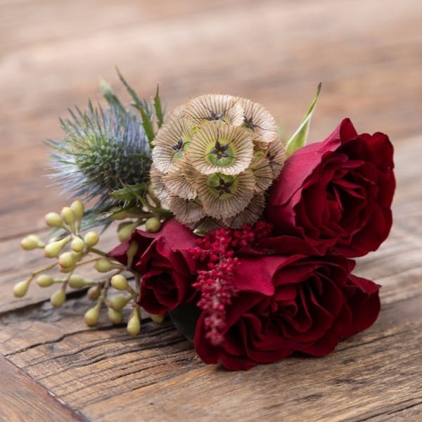 navy and burgundy corsage las vegas flowers