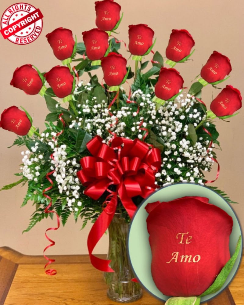 ,, Te Amo '' Personalized Roses