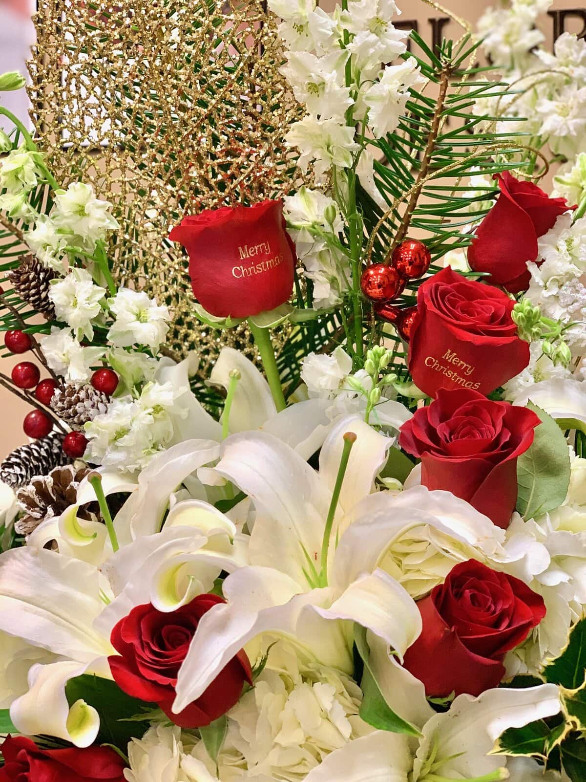 christmas flowers bouquet