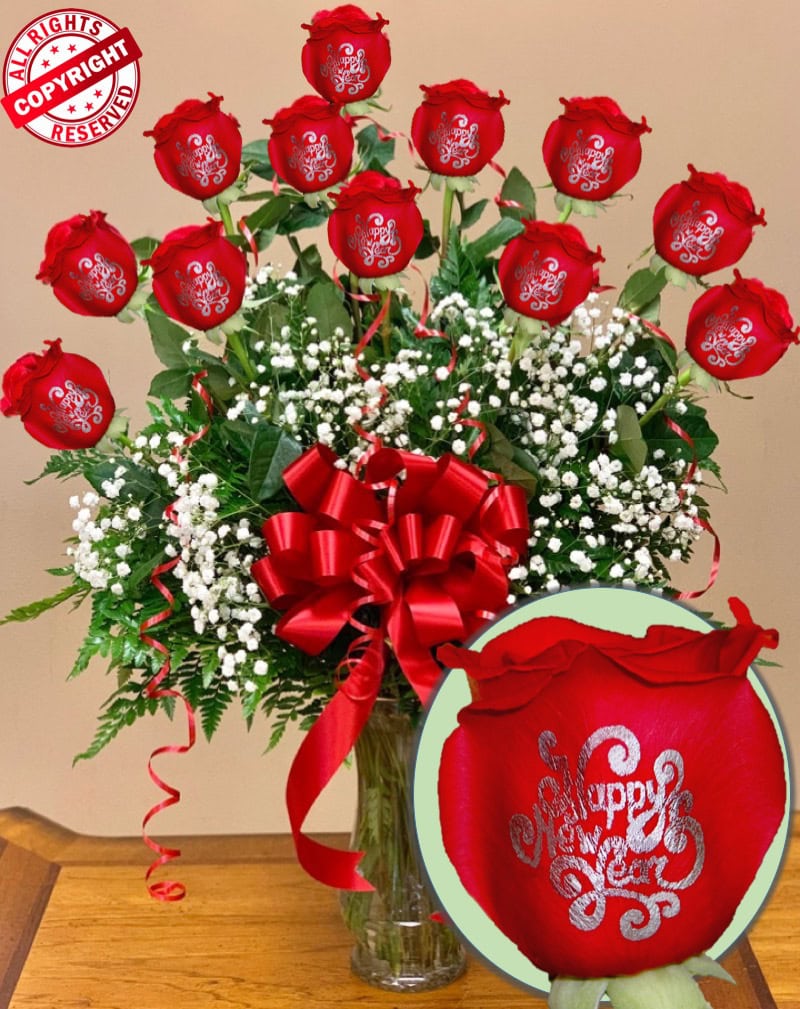 happy new year las vegas roses
