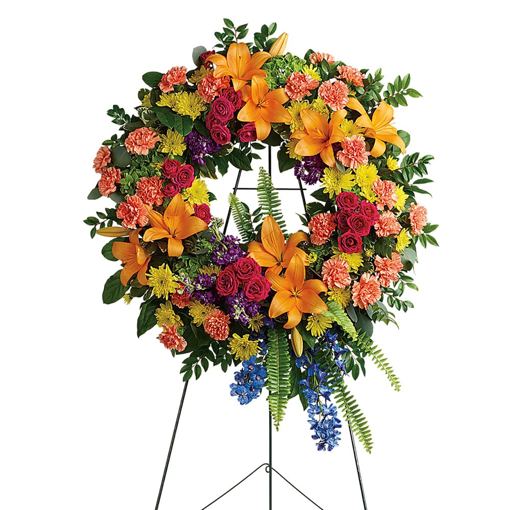 Colorful Serenity Wreath | Las Vegas Flower Delivery | VIP Floral