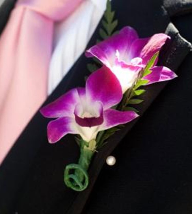 Pink/ Purple Dendro Boutonniere