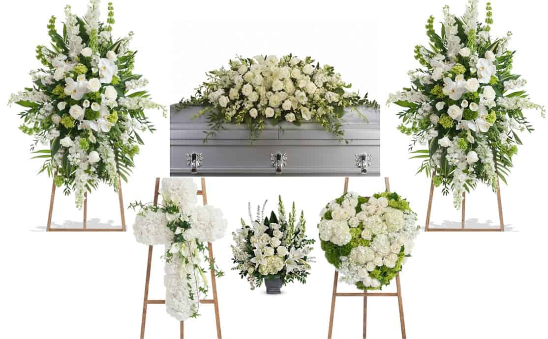 Elegant White Funeral Collection