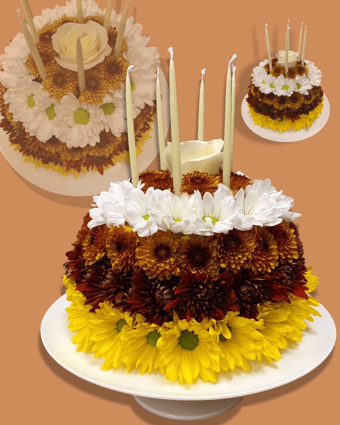 Fall Birthday Flower Cake