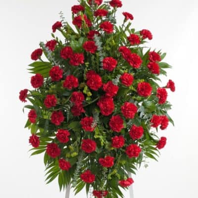 Funeral Flowers Las Vegas, red carnations funeral spray las vegas