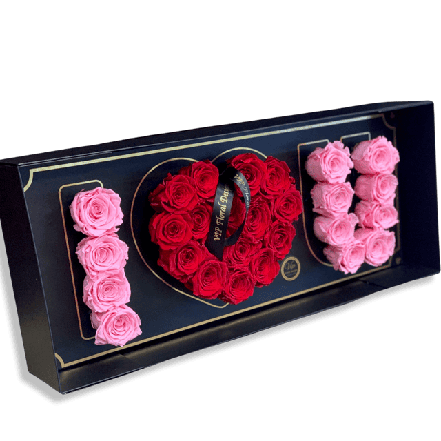 "DEEP LOVE" 25 Pink and Red (Preserved Roses) - Image 3